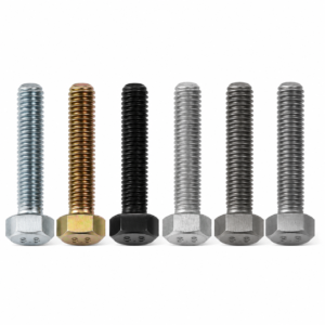 DIN 933 / ISO 4017 Carbon Steel Full-Thread Hex Bolts, Grades 4.8/8.8/10.9, Multiple Finishes