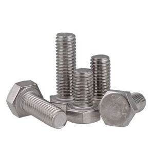 DIN 933 304 Stainless Steel Hex Head Bolts, M2–M36