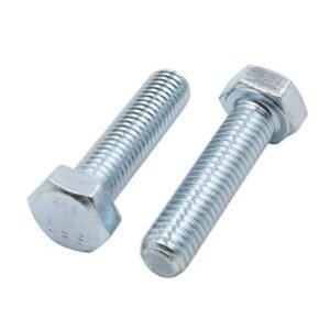 DIN 933 / ISO 4017 Zinc-Plated Carbon Steel Full-Thread Hex Bolts, Grades 8.8/10.9/12.9