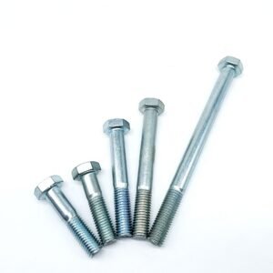 DIN 931 Zinc-Plated Carbon Steel Partial-Thread Hex Bolts, M6/M10/M14, Grades 8.8/12.9