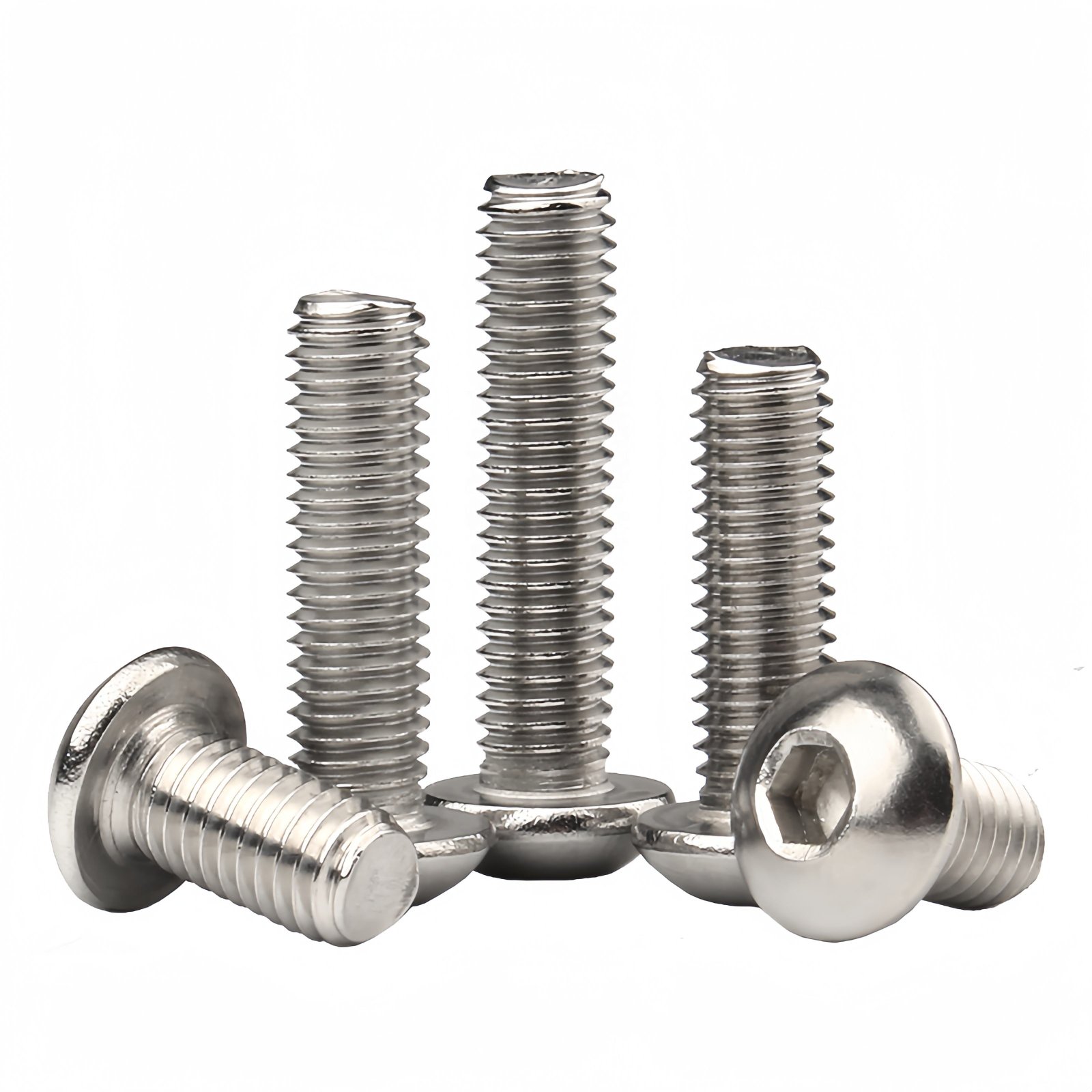 ISO 7380 Stainless Steel Hex Socket Button Head Machine Screws M2 M3 M4 M5 M6 M8 M10