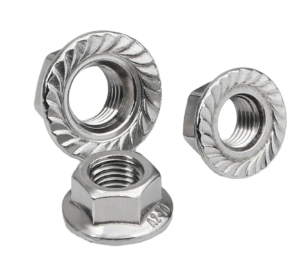 DIN 6923 Metric Serrated Hex Flange Nuts, Zinc-Plated/Galvanized