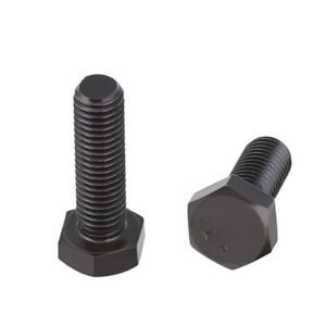 DIN 933 Black Alloy Steel Full-Thread Hex Bolts, Grade 12.9, M5–M36