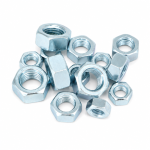 Zinc-Plated Carbon Steel Metric Hex Nuts, Custom Sizes