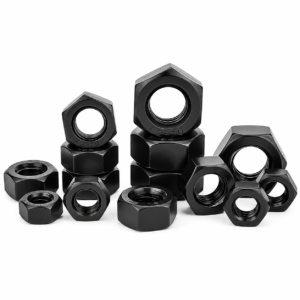 DIN 934 Black-Oxide Carbon Steel Metric Hex Nuts